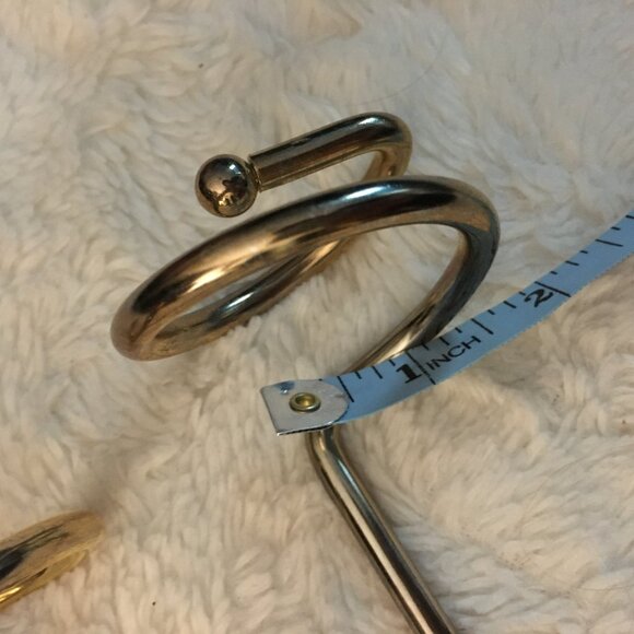 Bouclair Vintage Metal Gold Spiral Curtain Brackets Missing Original Har… - Picture 4 of 5